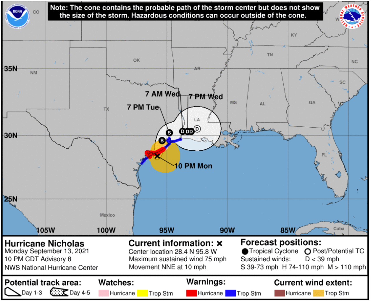 From the US, National Hurricane Center Miami FL       