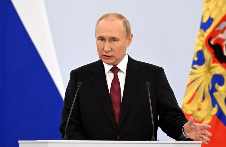 Ceremony to declare Russia's annexation of four Ukrainian territories held in Moscow
