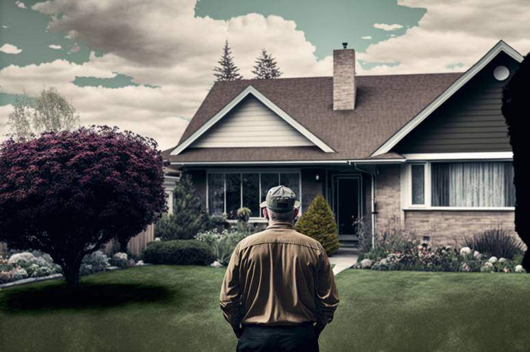 US house price stock photo