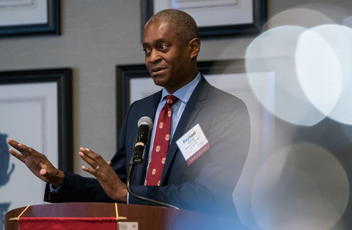Fed's Bostic Says US Not in Recession, Central Bank Has More to Do on  Inflation - Bloomberg
