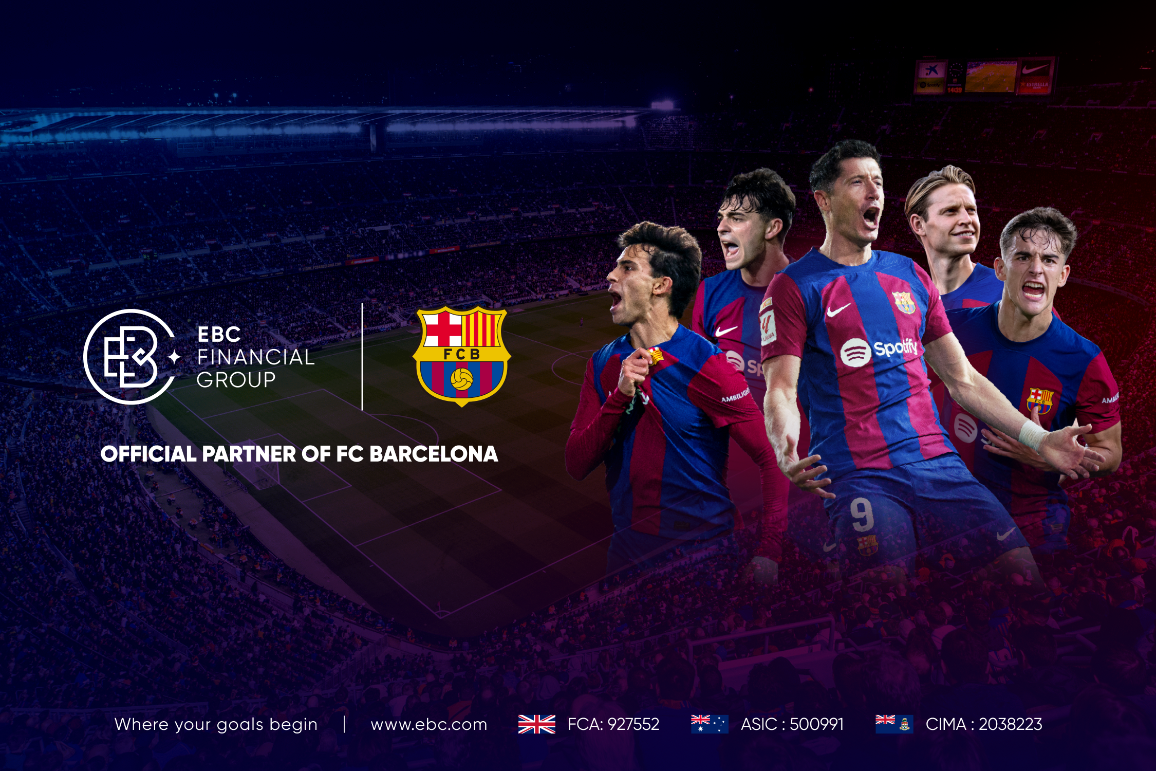 FC Barcelona và EBC Financial Group thiết lập quan hệ đối tác ngoại hối trong 3,5 năm