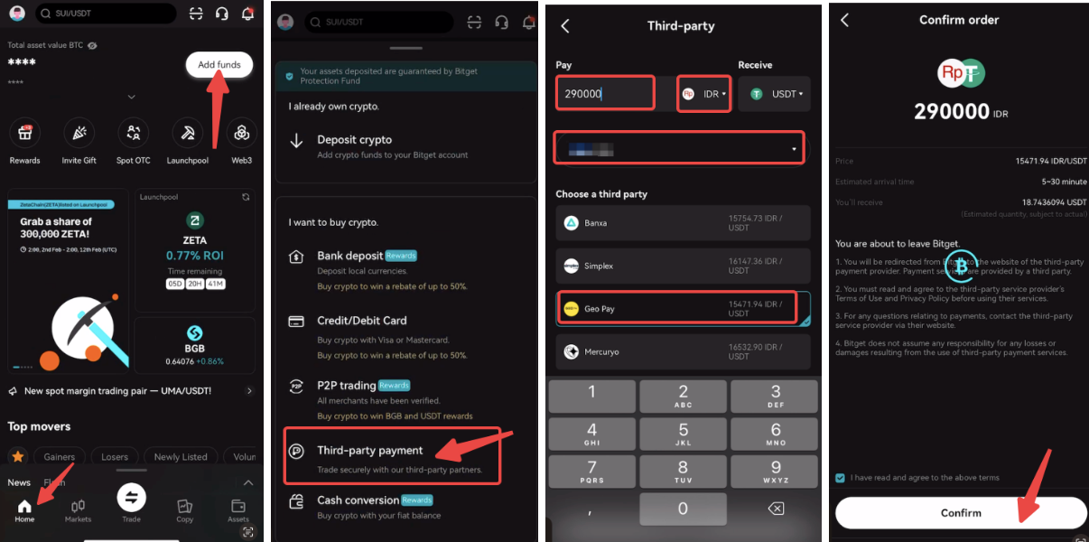 Làm thế nào để mua tiền điện tử bằng GEO Pay(Swapple)?  image 0