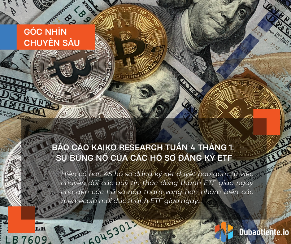 Báo cáo Kaiko Research tuần 4 tháng 1: Sự bùng nổ của các hồ sơ đăng ký ETF